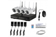 Bộ KIT Wifi ZKIT-434 IPW gồm 04 Camera IP Wifi 1.3 MP + 01 đầu ghi hình 04 kênh IP Wifi