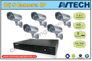 BỘ 5 CAMERA IP AVTECH DK-AVP5513H